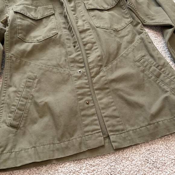 ABLE Lucia Military Jacket Womens XS Green Canvas Chore Coat Utility - Picture 3 of 7